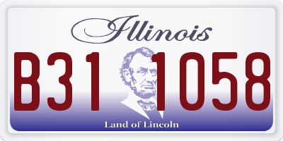 IL license plate B311058
