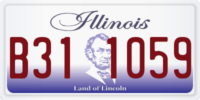 IL license plate B311059