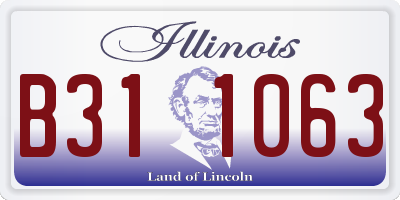 IL license plate B311063