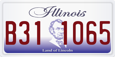 IL license plate B311065
