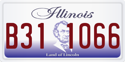 IL license plate B311066