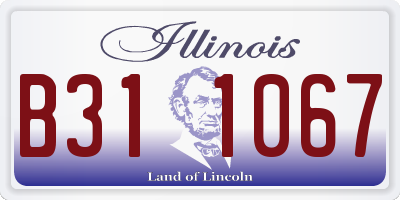 IL license plate B311067