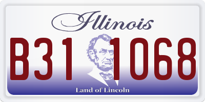 IL license plate B311068