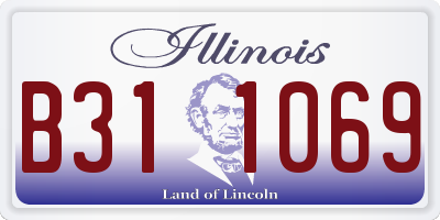 IL license plate B311069