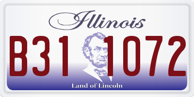 IL license plate B311072