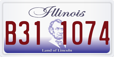 IL license plate B311074