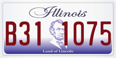 IL license plate B311075