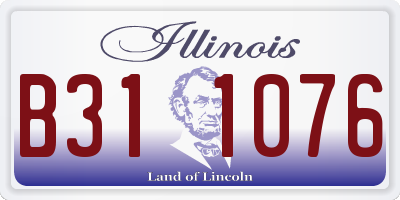IL license plate B311076