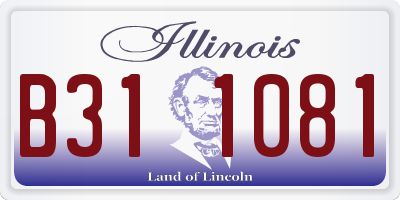 IL license plate B311081