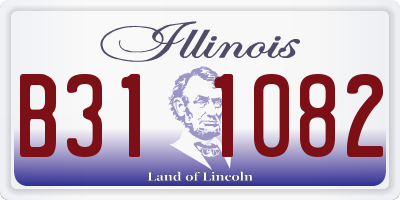 IL license plate B311082