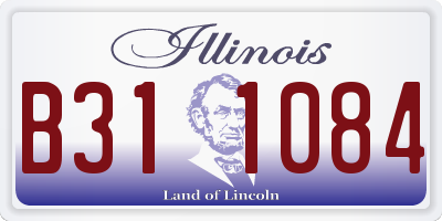 IL license plate B311084