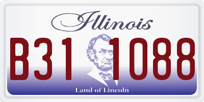 IL license plate B311088