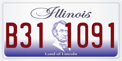 IL license plate B311091