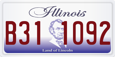 IL license plate B311092
