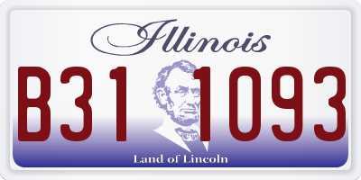 IL license plate B311093