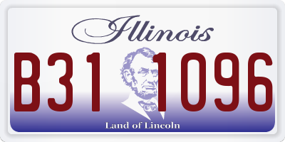 IL license plate B311096