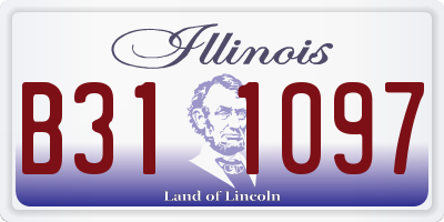 IL license plate B311097