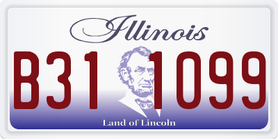 IL license plate B311099