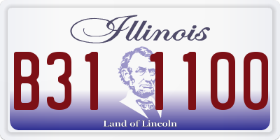 IL license plate B311100