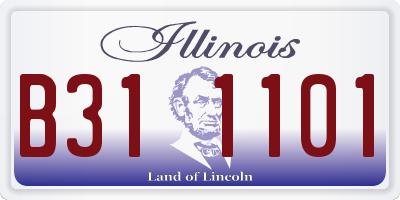 IL license plate B311101