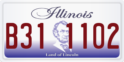 IL license plate B311102