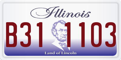 IL license plate B311103