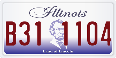 IL license plate B311104