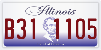 IL license plate B311105
