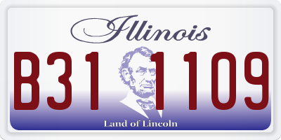 IL license plate B311109