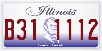 IL license plate B311112