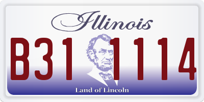 IL license plate B311114