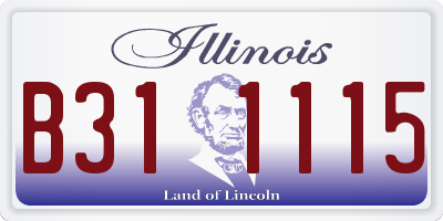 IL license plate B311115