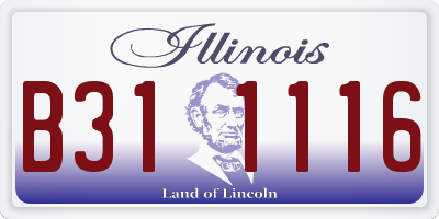 IL license plate B311116