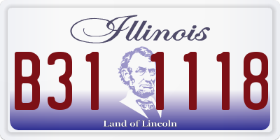 IL license plate B311118