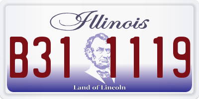 IL license plate B311119