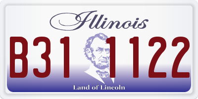 IL license plate B311122