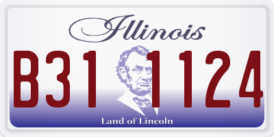 IL license plate B311124