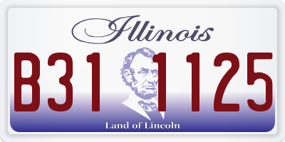 IL license plate B311125