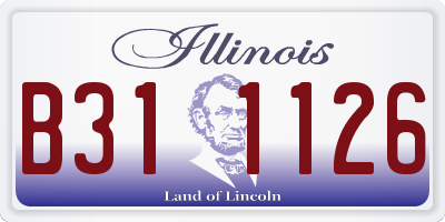 IL license plate B311126