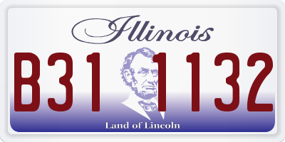 IL license plate B311132