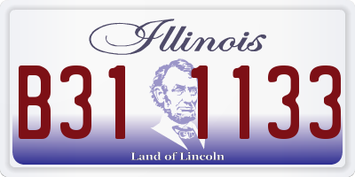 IL license plate B311133