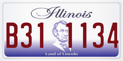 IL license plate B311134