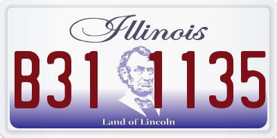 IL license plate B311135
