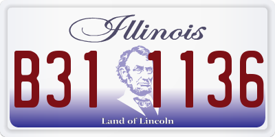 IL license plate B311136