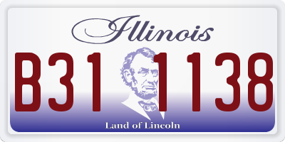 IL license plate B311138