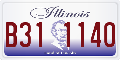 IL license plate B311140