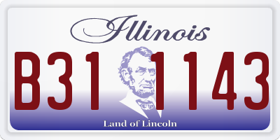 IL license plate B311143