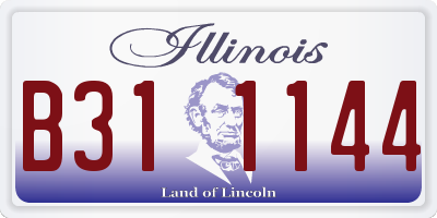 IL license plate B311144