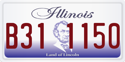 IL license plate B311150