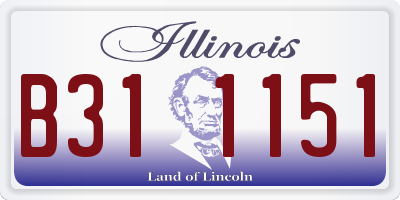 IL license plate B311151